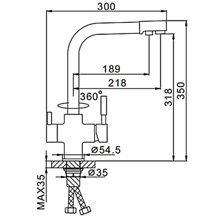 Kombi slavina FRAP F4352-23